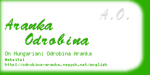 aranka odrobina business card